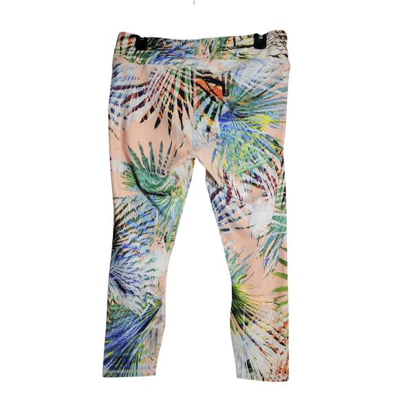 Guru Active Capri Length Yoga Leggings Exercise Running Womens L - Picture 2 of 4